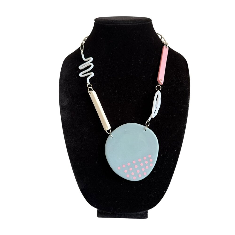 NWT Sylca Handmade Contemporary Art to Wear Reclaimed Materials Pendant